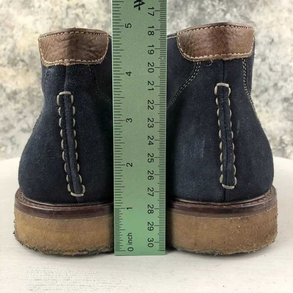 Johnston & Murphy Men's Size 10M Copeland Chukka Navy Blue Suede Ankle Boots